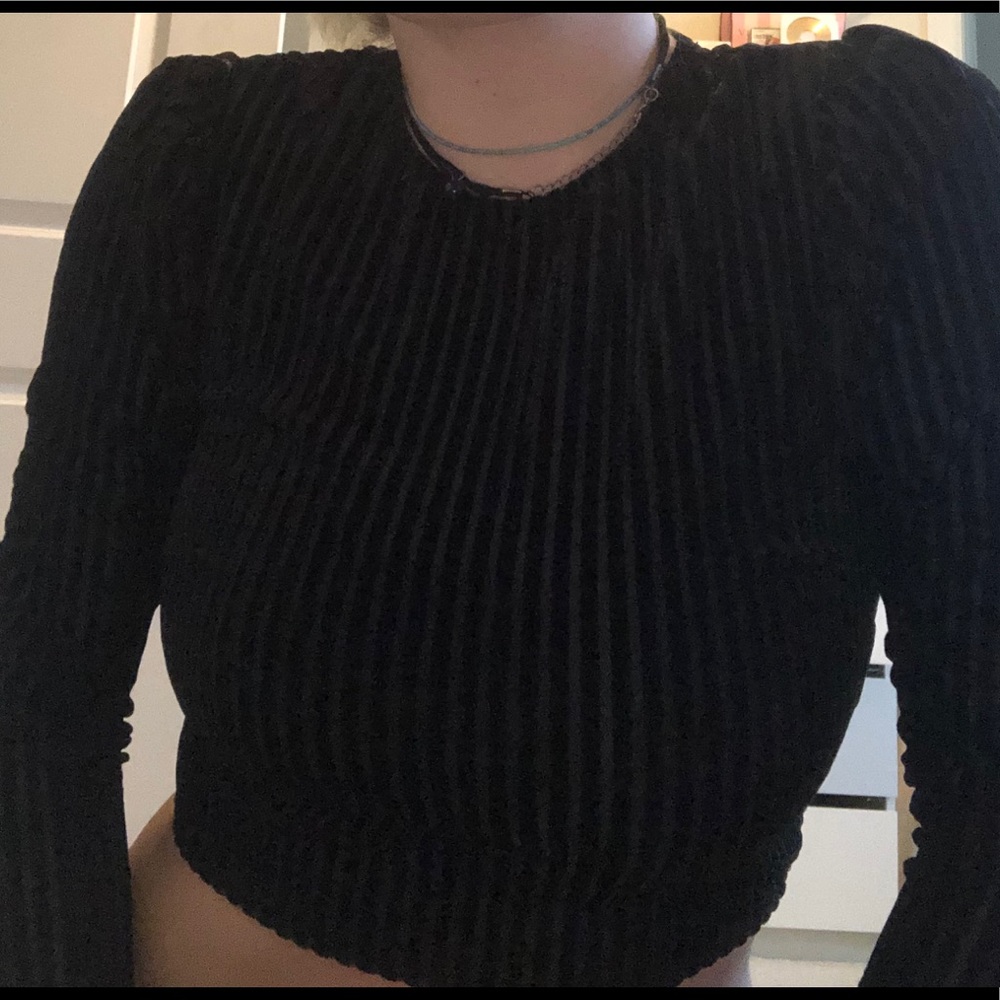 Forever 21 black see through long sleeve